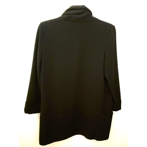 Wilfred Chevalier Black Open Front  Cardigan Jacket Pockets Size 8 EUC - Picture 7 of 11